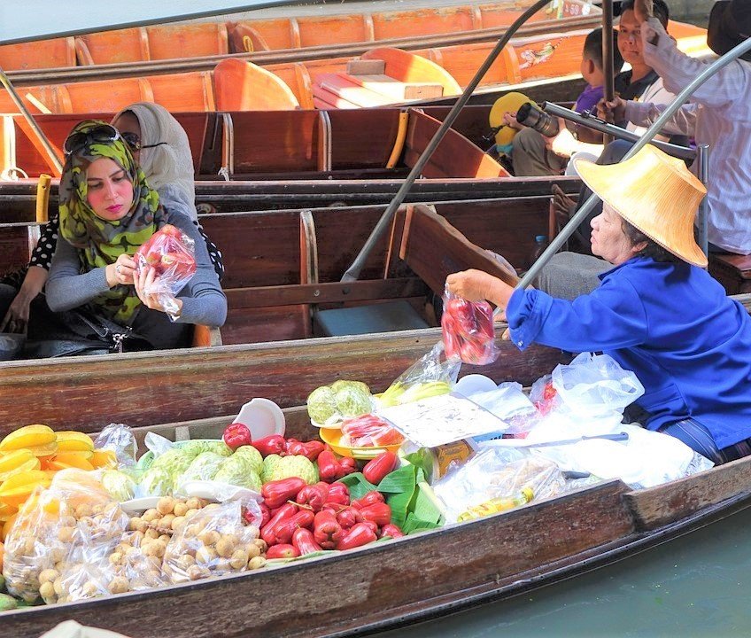 Damnoen Saduak Floating Market, Umbrella Market on Railway