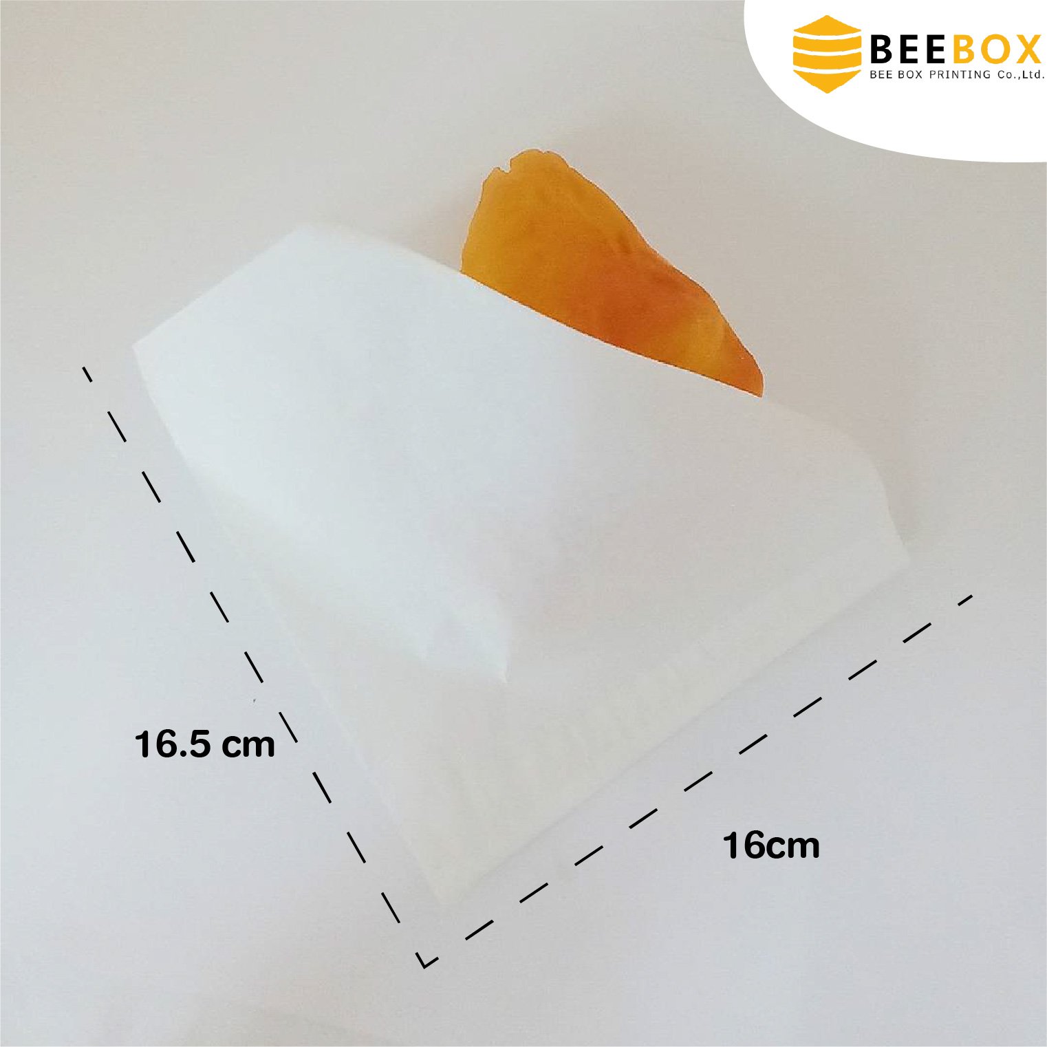 ซองขนม ถุงขนม 16x16.5 cm กระดาษMG Foodgrade ปลอดภัย กันมันกันซึม