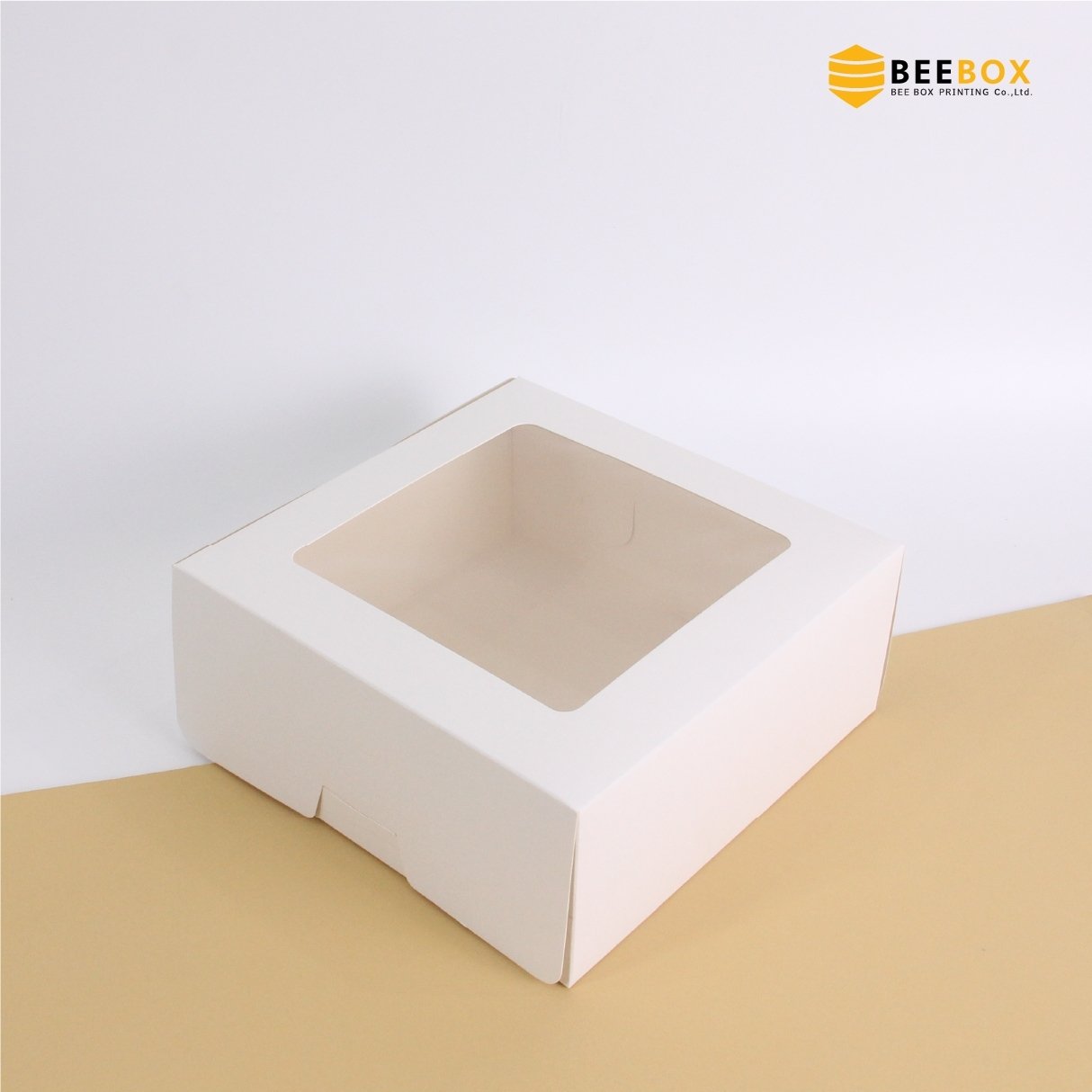 กล่องเค้ก 2 ปอนด์ทรงปกติสีขาว