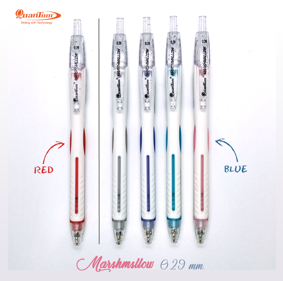 ปากกาควอนตั้ม Marshmallow 0.29 มม. หมึกสีน้ำเงิน | หมึกสีแดง