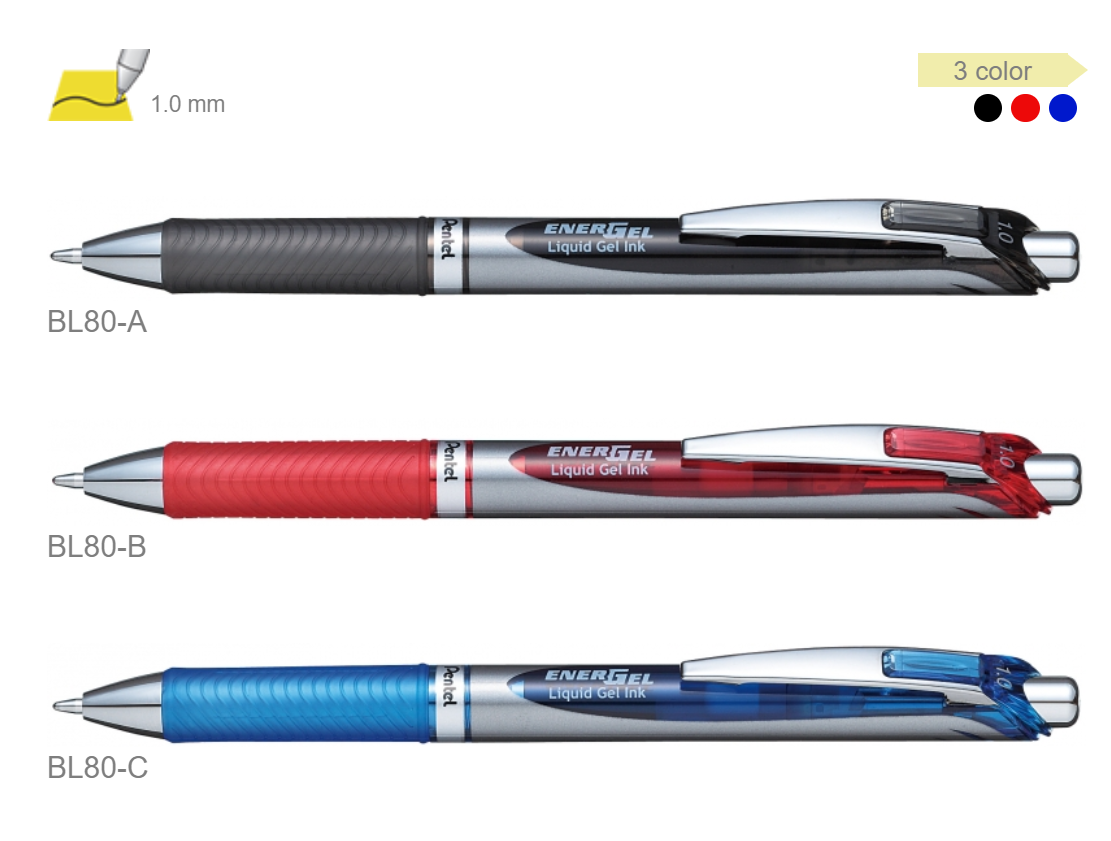 ปากกาเพนเทล BL-80 1.0 ENERGEL 