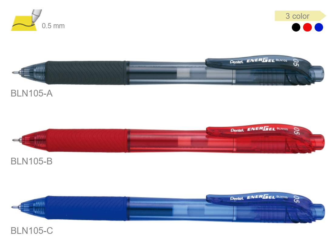 ปากกาเพนเทล BLN-105 0.5 ENERGEL