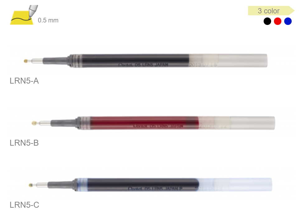 ไส้ปากกาเพนเทลเจล 0.5 LRN-5