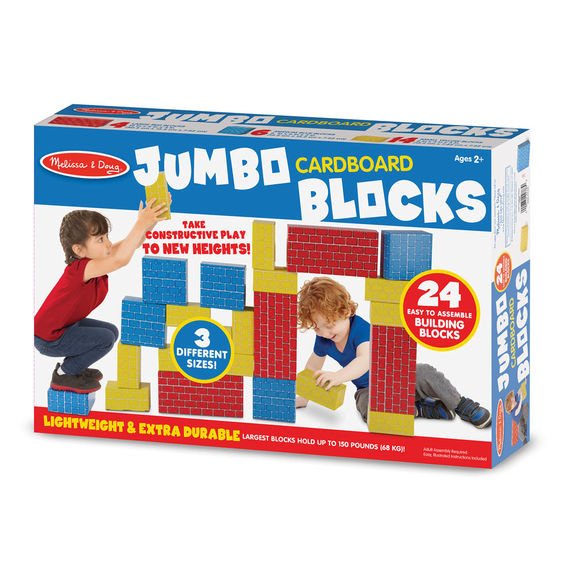 ชุดบล๊อกขนาดยักษ์ 24ชิ้น Jumbo Cardboard Blocks 24pc รุ่น 2783 ยี่ห้อ Melissa & Doug (นำเข้า USA)