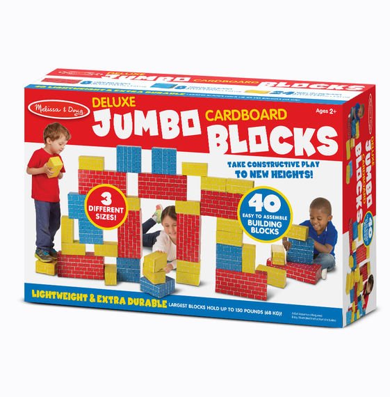 ชุดบล๊อกขนาดยักษ์ Deluxe Jumbo Cardboard Blocks 40pc รุ่น 2784 ยี่ห้อ Melissa & Doug (นำเข้า USA)