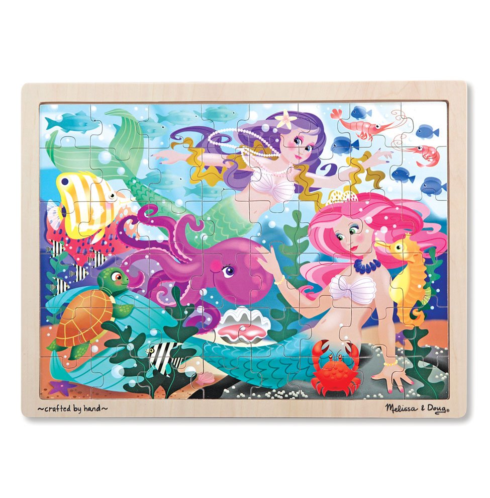 ชุดจิ๊กซอ 48ชิ้น รุ่นนางเงือก Wooden Jigsaw Puzzle Mermaid 48 pc รุ่น 2911 ยี่ห้อ Melissa & Doug (นำเข้า USA)