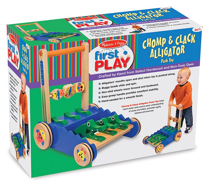 รถหัดเดินรุ่นจระเข้ Chomp & Clack Alligator Push Toy รุ่น 3011 ยี่ห้อ Melissa & Doug (นำเข้า USA) 