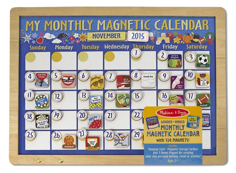 กระดานแม่เหล็ก ตารางบอกวันเหมือนปฏิทิน My Monthly Magnetic Calendar รุ่น 3788 ยี่ห้อ Melissa & Doug (นำเข้า USA)