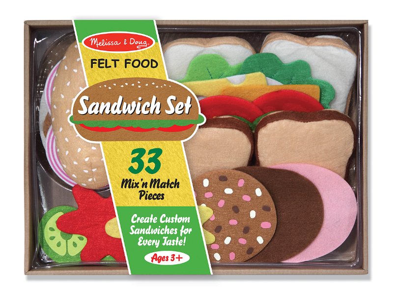 ชุดของเล่นทำแซนด์วิช Felt Food Sandwich Set รุ่น 3954 ยี่ห้อ Melissa & Doug (นำเข้า USA)