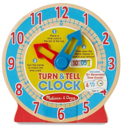 นาฬิกาของเล่น Turn & Tell Clock รุ่น 4284 ยี่ห้อ Melissa & Doug (นำเข้า USA)