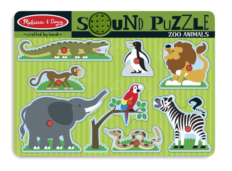 พัซเซิลมีเสียง รุ่นสวนสัตว์ Sound Puzzle Zoo รุ่น 727 ยี่ห้อ Melissa & Doug (นำเข้า USA)