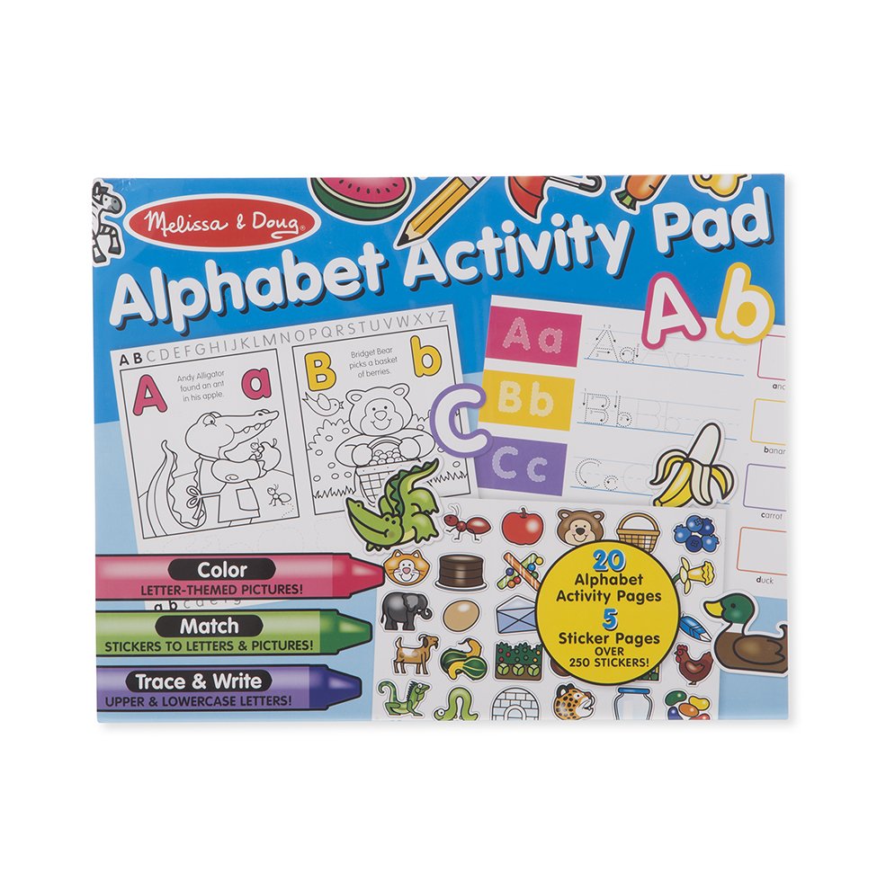 ชุดสมุดระบายสีและติดสติ๊กเกอร์ รุ่น A-Z Sticker Activity Pad Alphabet รุ่น 8563 ยี่ห้อ Melissa & Doug (นำเข้า USA)