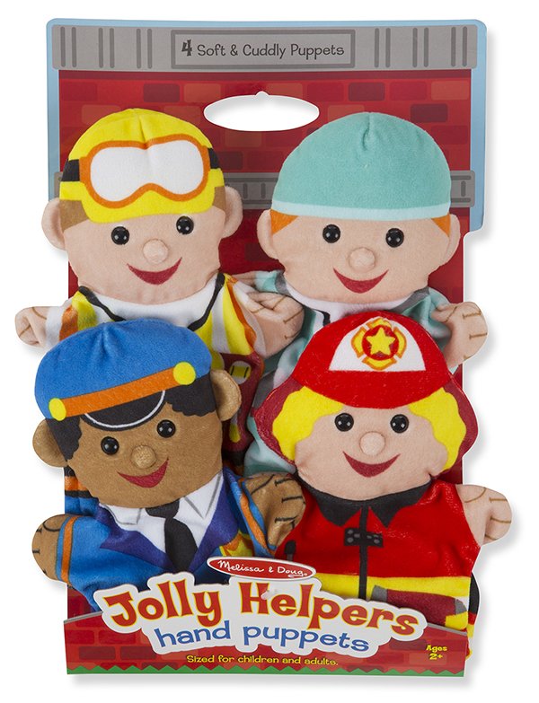 ชุดหุ่นมือ 4 ตัว (อาชีพ) Jolly Helpers Hand Puppets รุ่น 9086 ยี่ห้อ Melissa & Doug (นำเข้า USA)