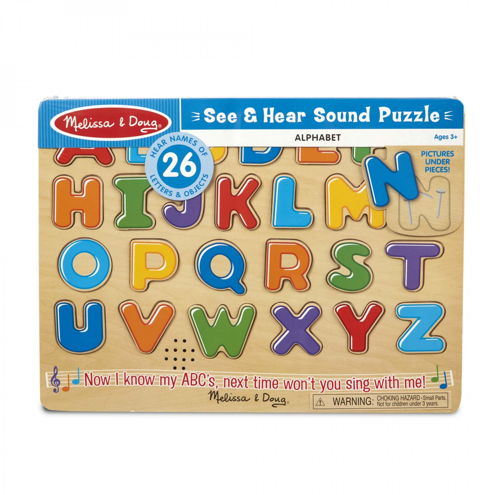 พัซเซิลมีเสียง เรียนรู้ ตัวอักษร Sound Puzzle Alphabet รุ่น 340 ยี่ห้อ Melissa & Doug (นำเข้า USA)