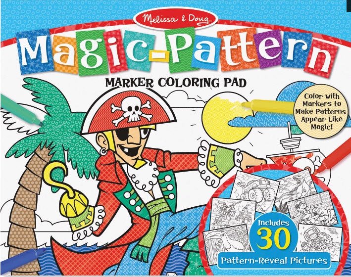 ระบายสีแผ่นใหญ่ตีมเด็กผู้ชาย Magic Pattern Coloring Pad Blue รุ่น 9431 ยี่ห้อ Melissa & Doug (นำเข้า USA)