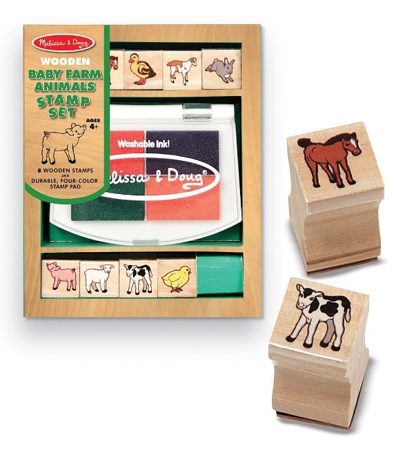 ชุดแสตมป์​พร้อมหมึก รุ่นสัตว์ฟาร์ม Stamp Set Baby Farm Animals รุ่น 1639 ยี่ห้อ Melissa & Doug (นำเข้า USA)