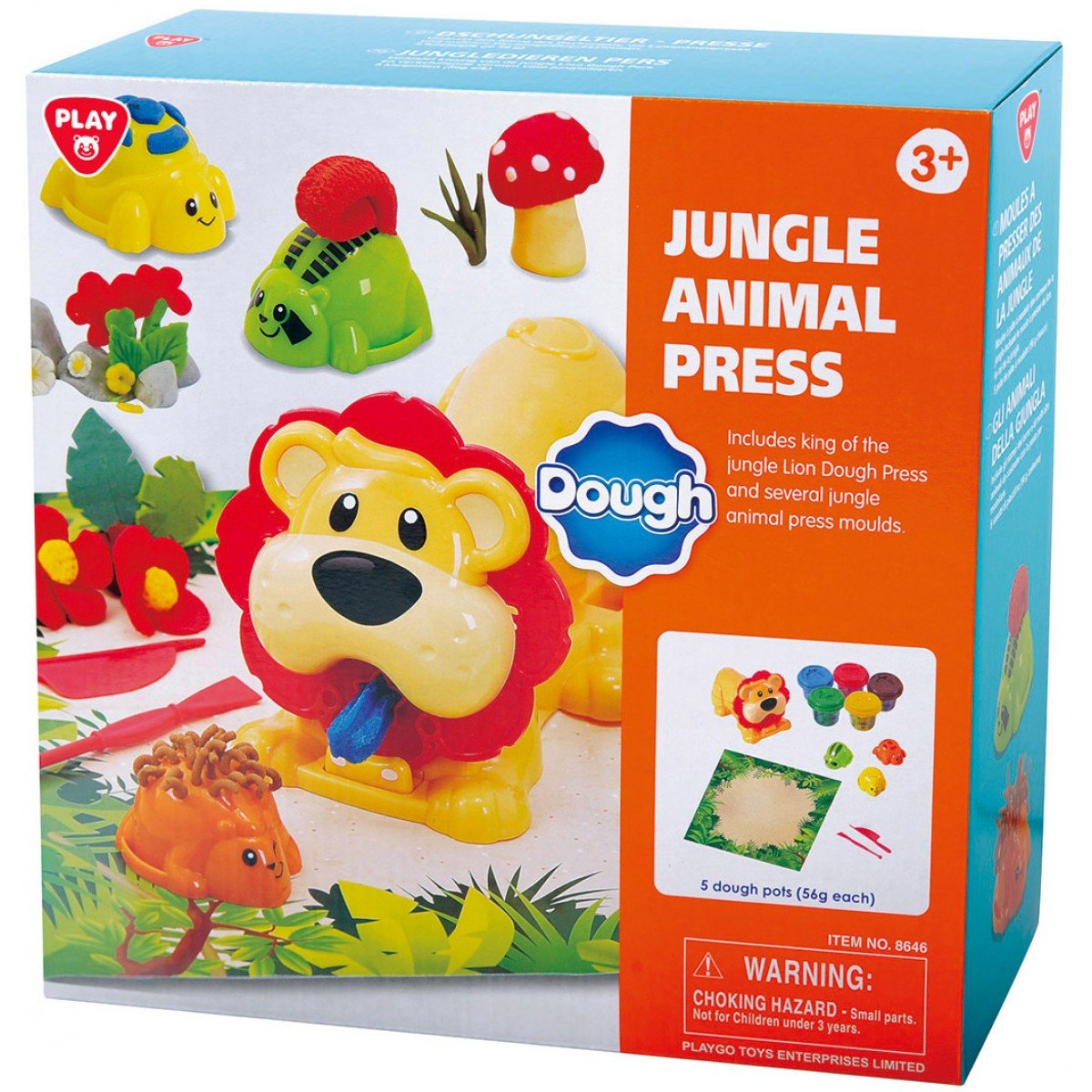 โดว์เซ็ตสัตว์ป่าร่าเริง Jungle Animal Press (รุ่น 8646) ยี่ห้อ PLAYGO