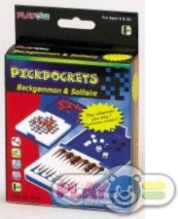 ชุดเกมส์เสริมทักษะ 2 อิน 1 เซ็ตแบคกามอน Pick Pockets - Backgammon (รุ่น 9016) ยี่ห้อ PLAYGO