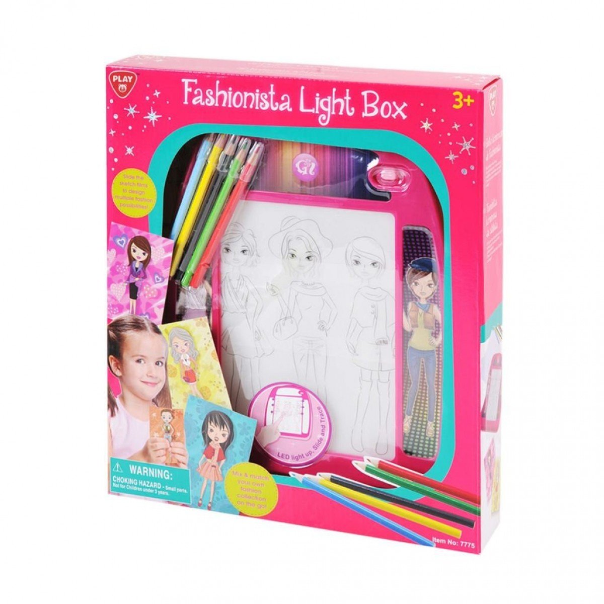 บอร์ดวาดภาพแฟชั่นไฟ LED Fashionista Light Box  (รุ่น 7775) ยี่ห้อ PLAYGO