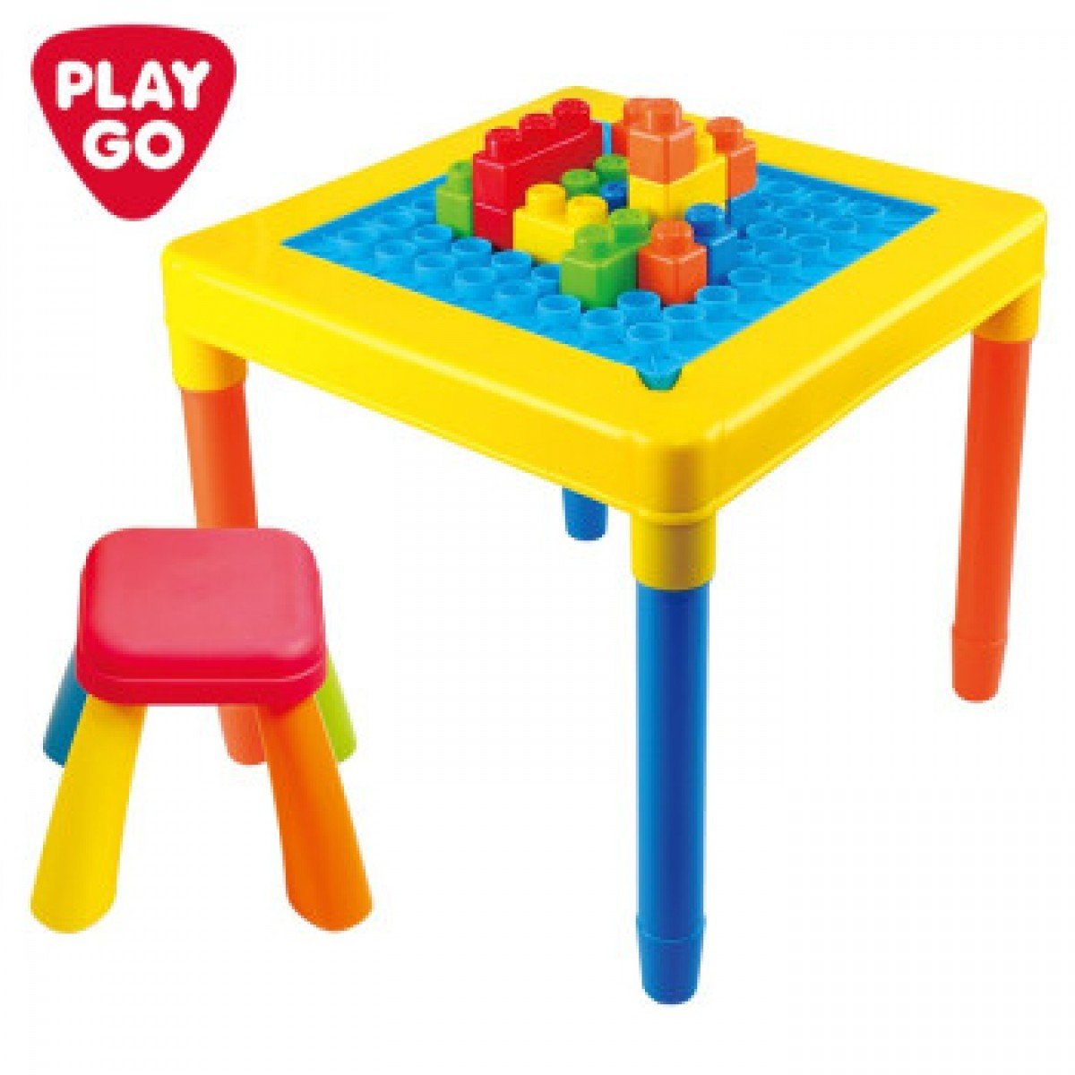 โต๊ะเก้าอี้พร้อมตัวต่อบล๊อก My Play Table with Chair (รุ่น 2715) ยี่ห้อ PLAYGO