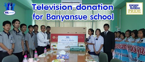 Television donation for Banyansue school                