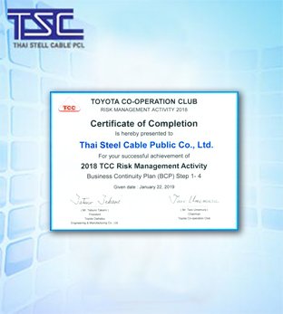 2018 TCC Risk Management  Activity Certificate