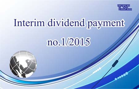 Interim dividend payment no.1/2015