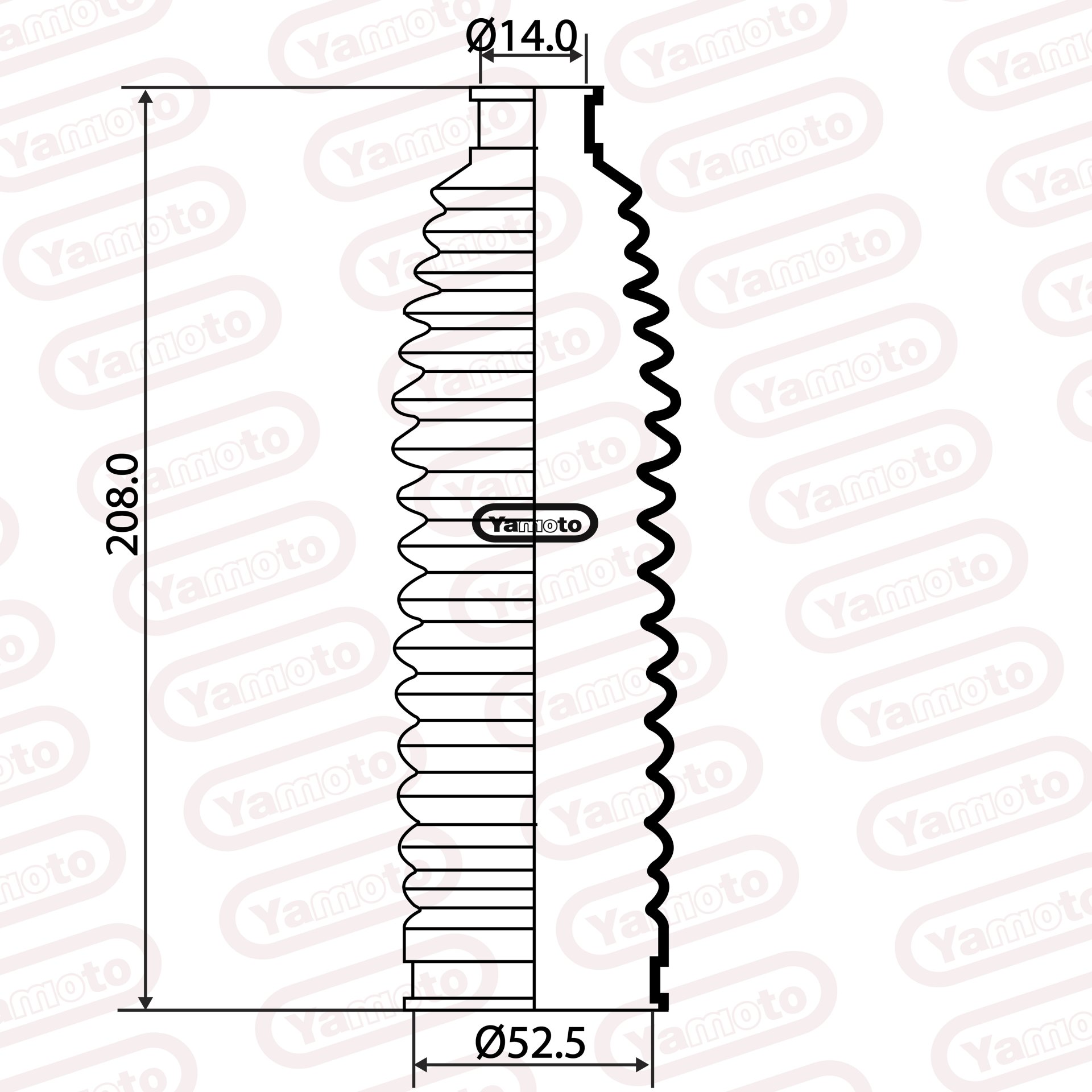 STEERING GEAR BOOT DMAX (4WD) yamotorubber