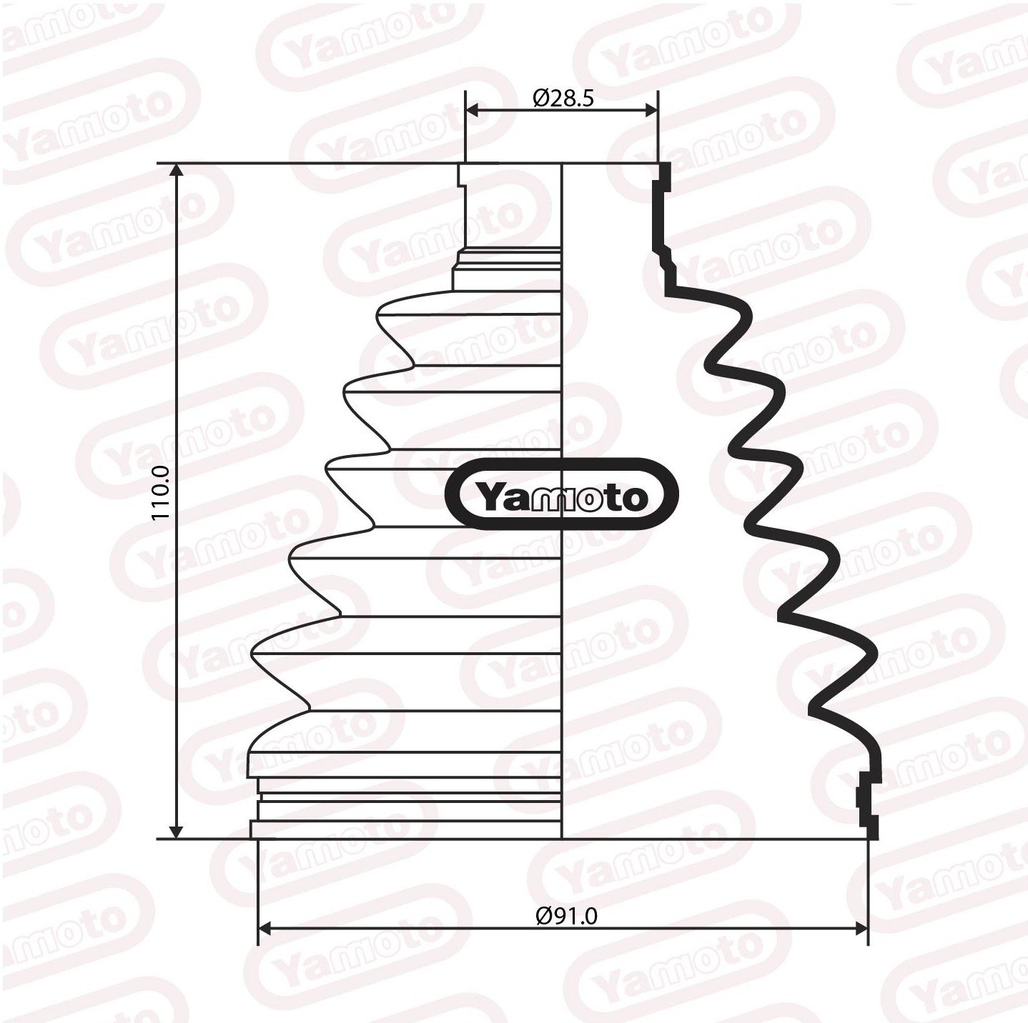 DRIVE SHAFT BOOT OUTER COROLLA ALTIS (2007) = ZZE14 yamotorubber