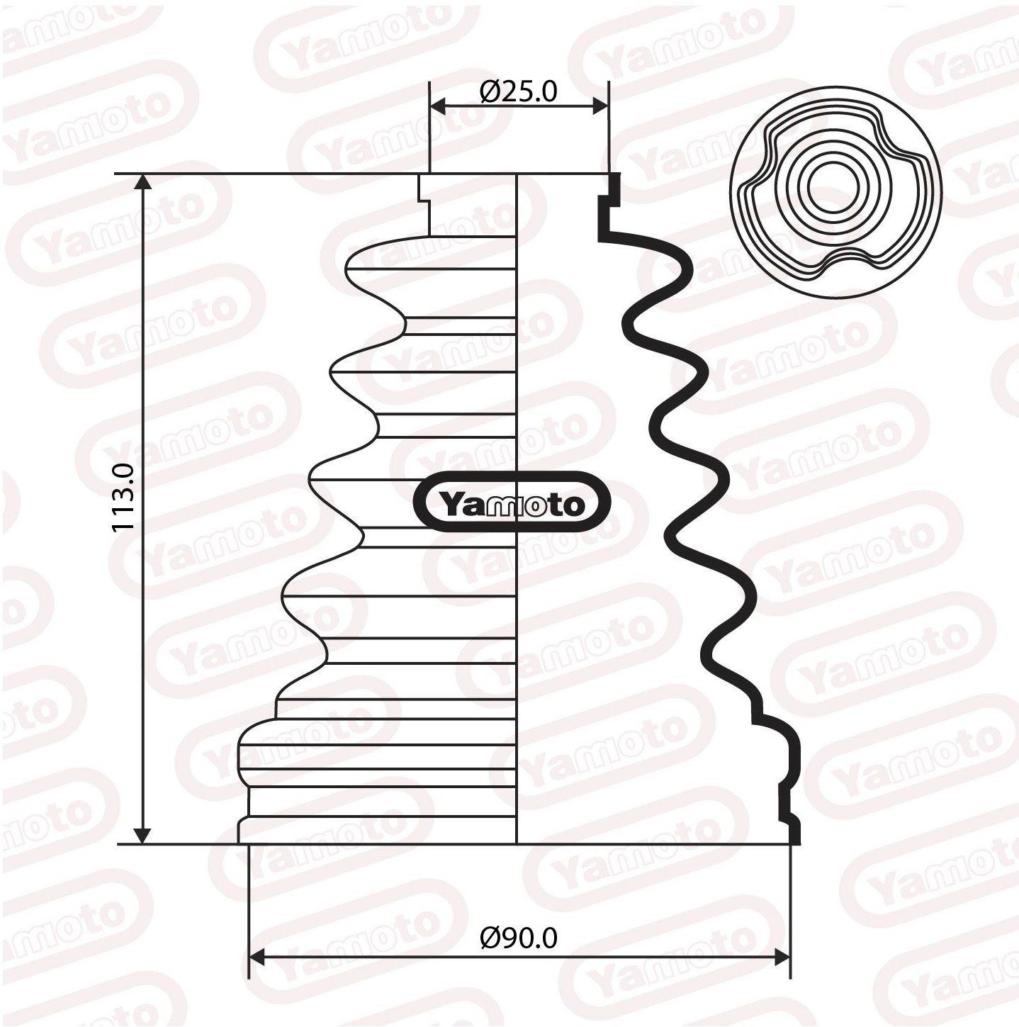 DRIVE SHAFT BOOT - INNER CAMRY 2200 - yamotorubber