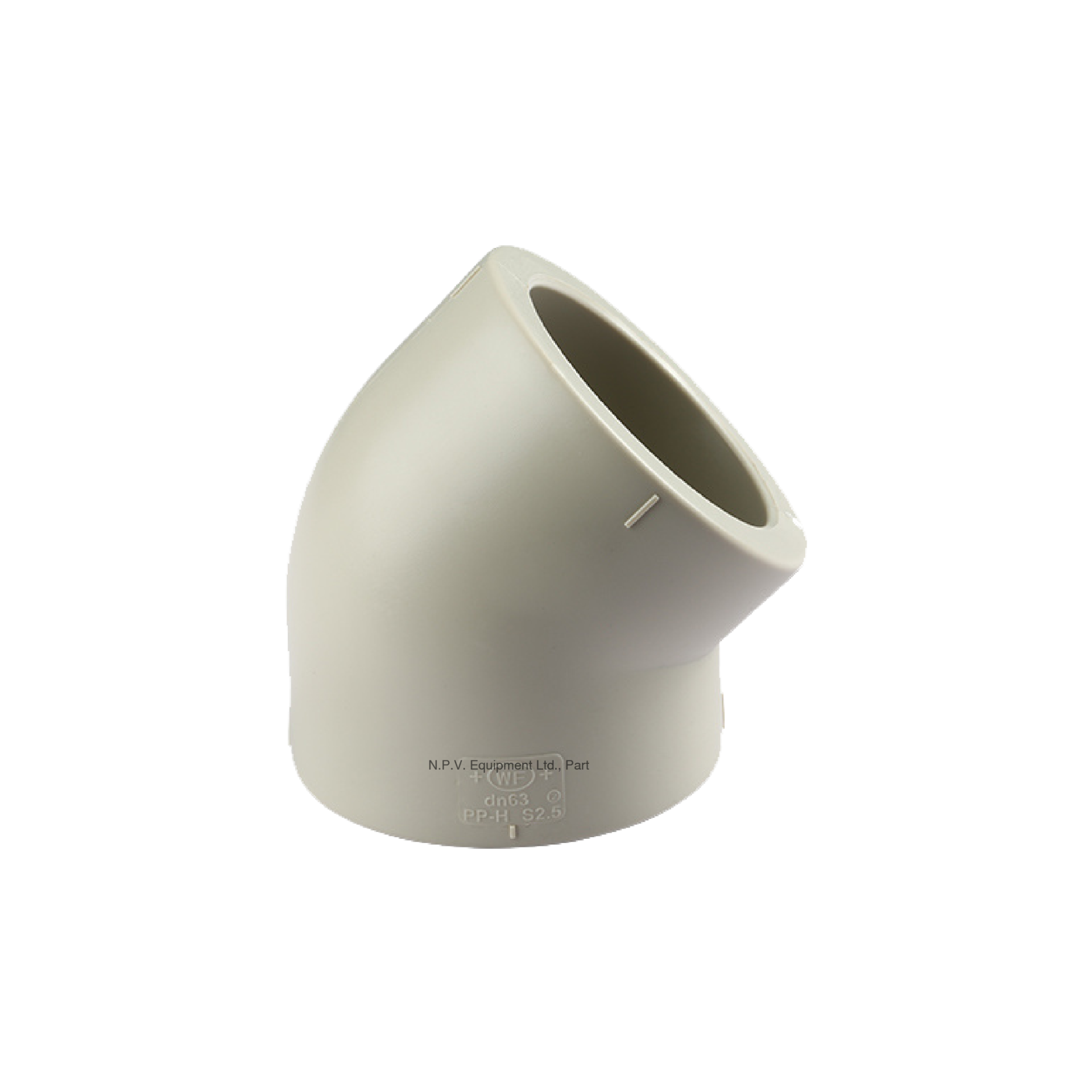 WF - PP-H DIN STD. Elbow 45°