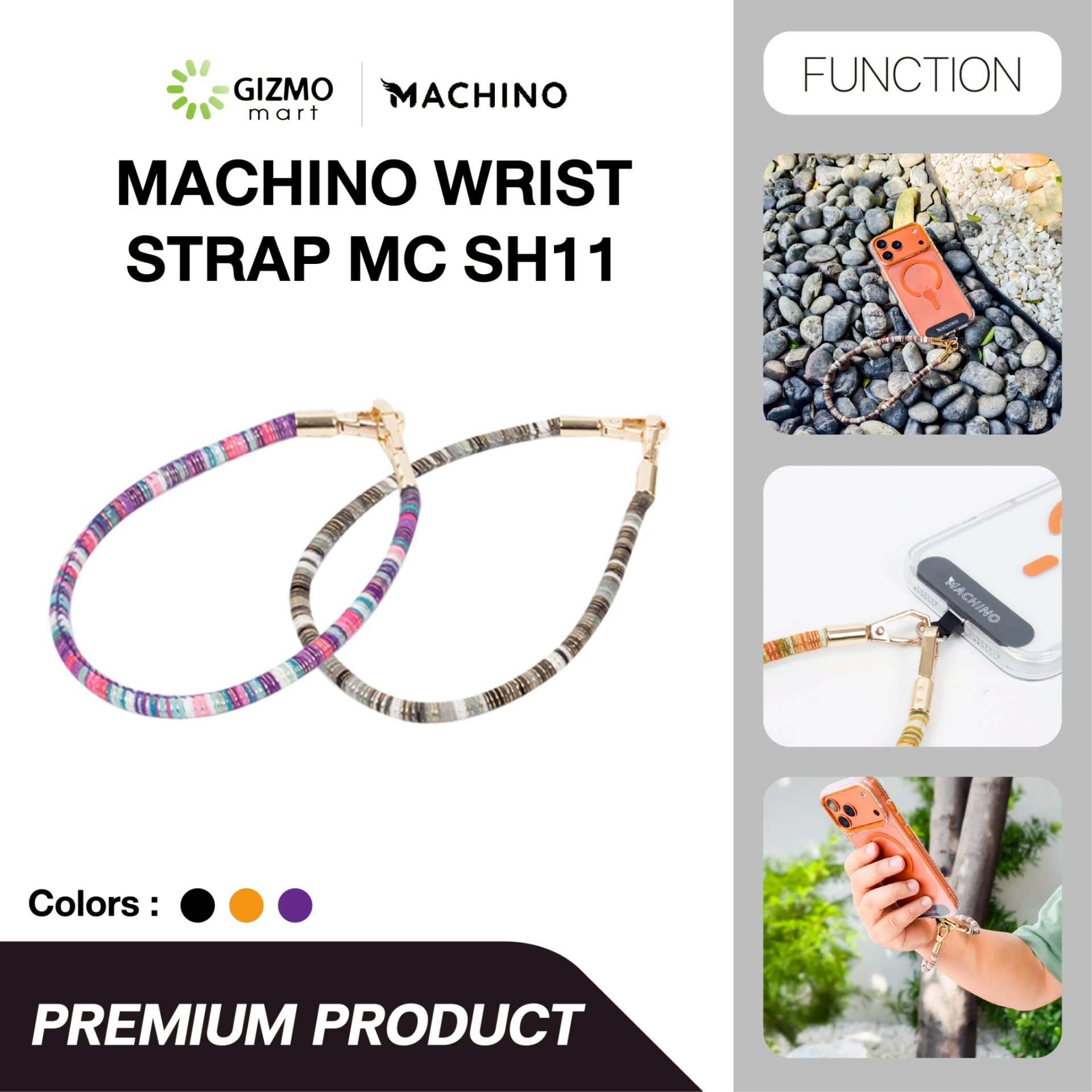 Machino MC-SH11 สายคล้องข้อมือมือถือ แฟชั่น