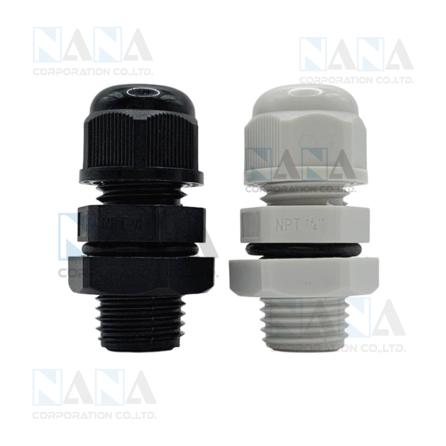 R&R เคเบิ้ลแกลนด์เกลียวล็อค NPT 1/4"  กันน้ำกันฝุ่น IP68