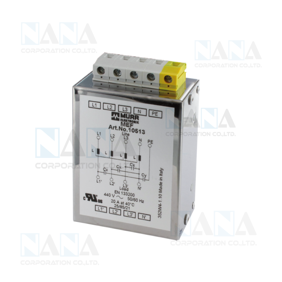 MEF EMC-FILTER 3-PHASE 1-STAGE WITH NEUTRAL