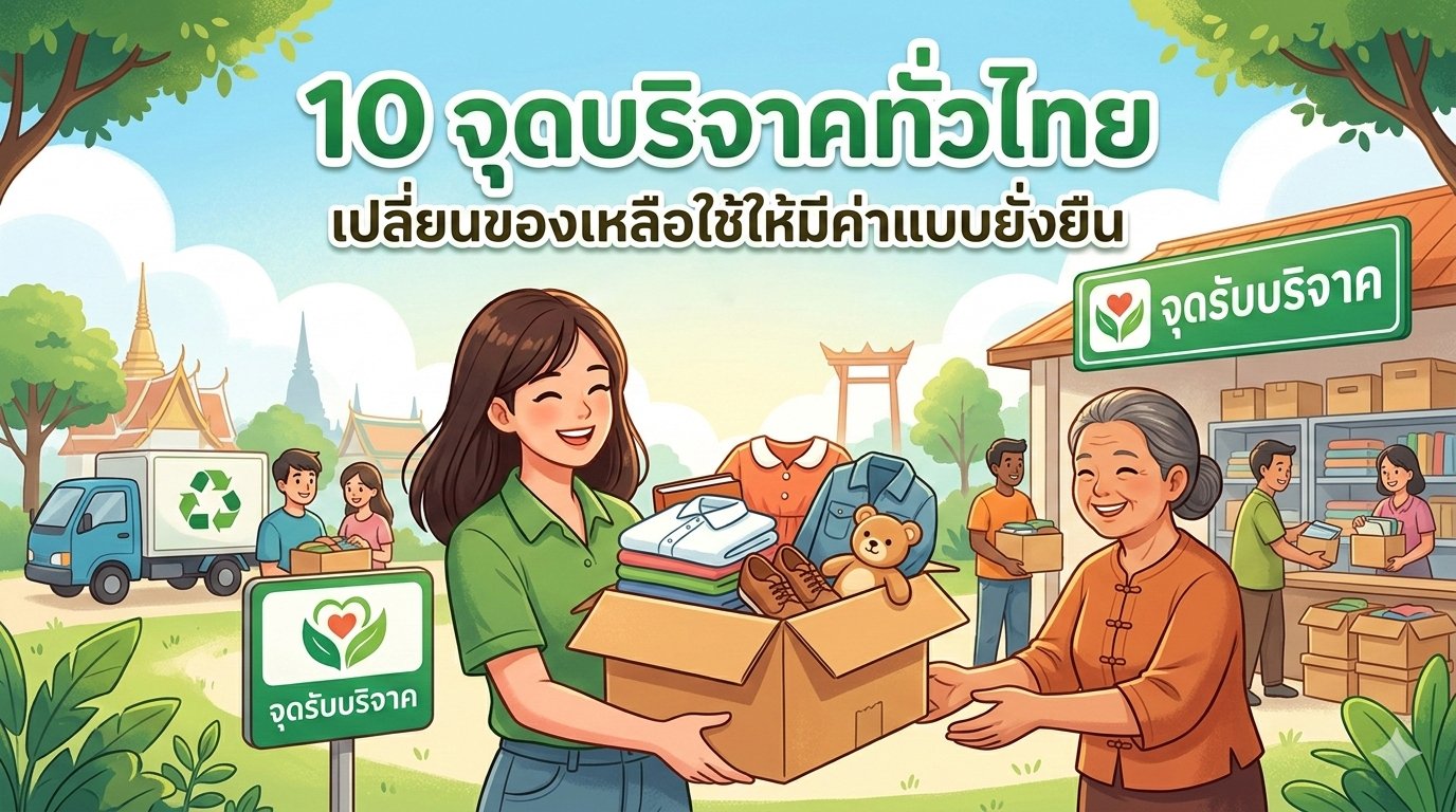 10 จุดรับบริจาคยอดนิยมทั่วไทย เปลี่ยนของมือสองให้มีค่า เป็นรอยยิ้ม