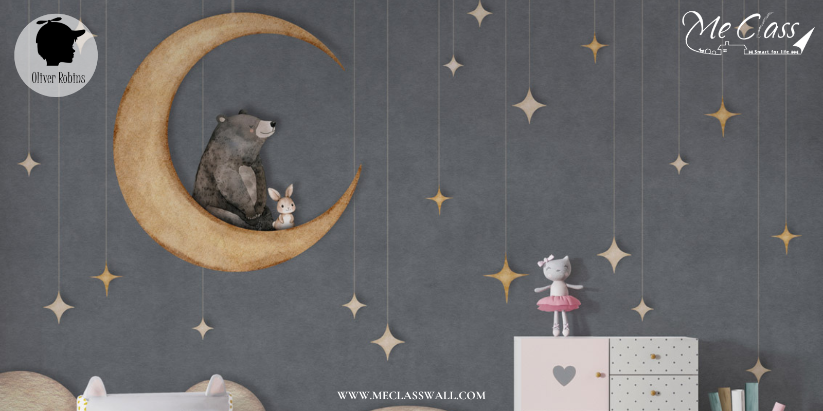 BEAR ON THE MOON BLUE