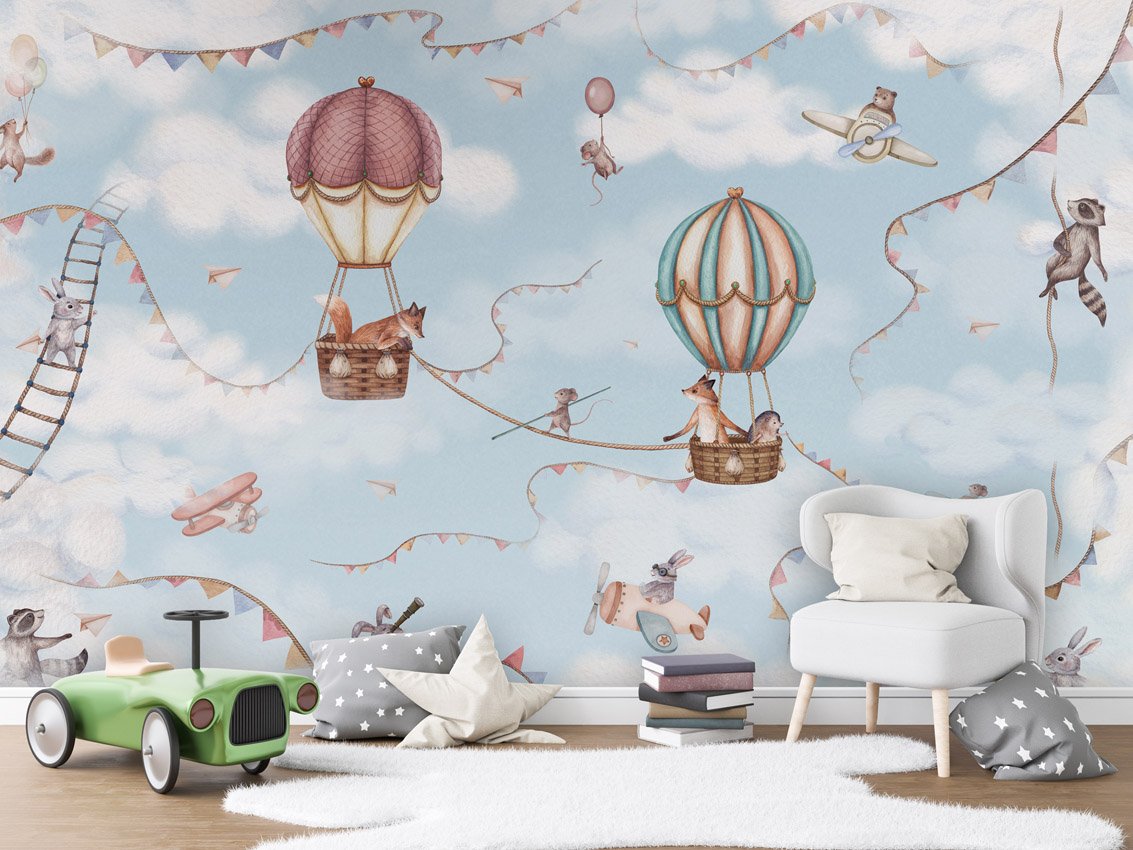 AVIATION ADVENTURE - Mural - Green car