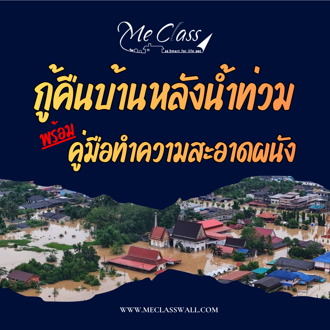 กู้คืนบ้านหลังน้ำท่วม ด้วยคู่มือทำความสะอาดผนังและทางเลือกติดวอลเปเปอร์ 