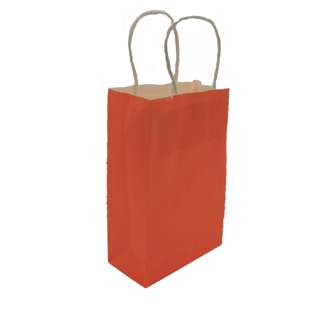 Paper bag with Handle Size S/M (Orange,Pink, Black)