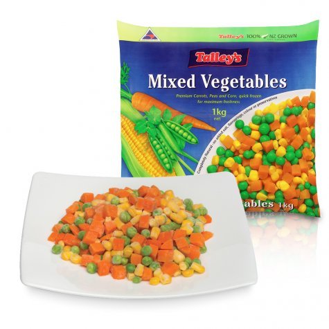 Frozen NZ Talley Mixed Vegetable (ผักรวมแช่แข็ง (ข้าวโพด,ถั่วลันเตา, แครอท))