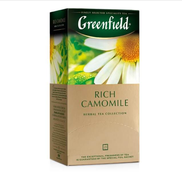 ชาสมุนไพร Greenfield Rich Camomile ชาดีจากรัสเซีย