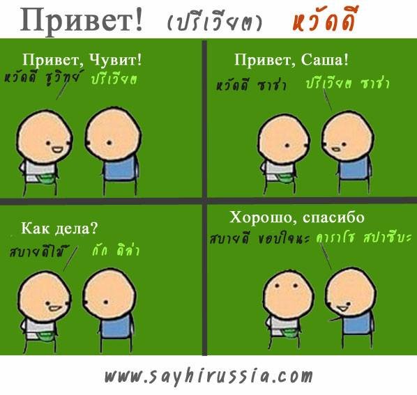 ประโยคทักทายภาษารัสเซีย - Thairussianhub