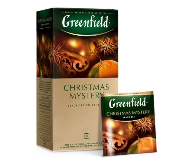 ชา  Greenfield Christmas Mystery  (Чай черный Greenfield Christmas Mystery)