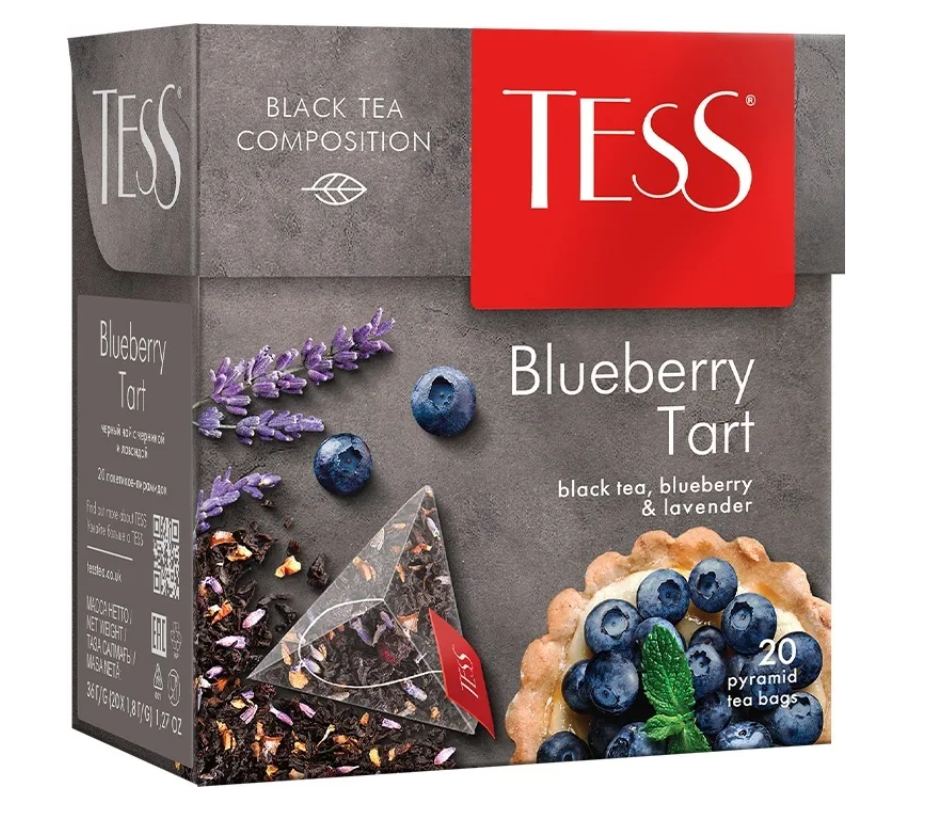 ชา TESS รสบลูเบอร์รี่ทาร์ต / Чай черный Tess ฺBlueberry Tart