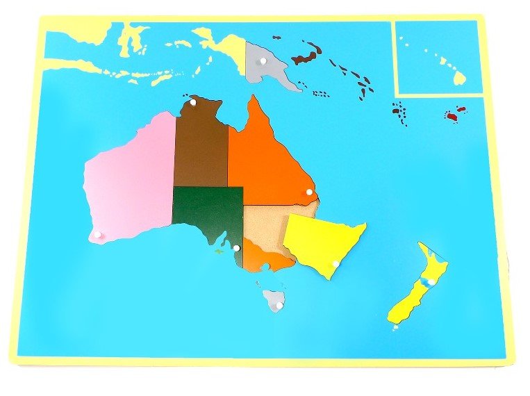 ภาพตัดต่อแผนที่ทวีป ออสเตรเลีย