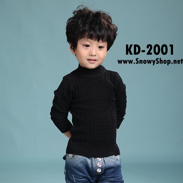  [*พร้อม่สง 100 110 ] [KD-2001] เสื้อไหมพรมเด็กคอสูง ไหมพรมลายสวยน่ารักมากๆค่ะ