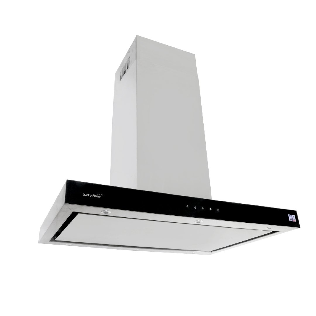 120cm island range hood, model TR1200is. Extraction rate at 1200 m3/hr