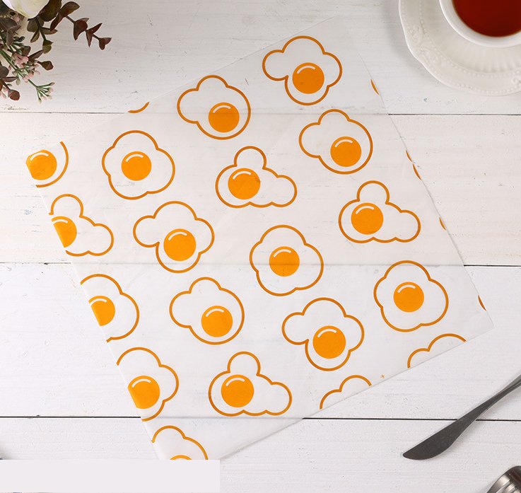 กระดาษรองอาหาร ลายไข่ดาว