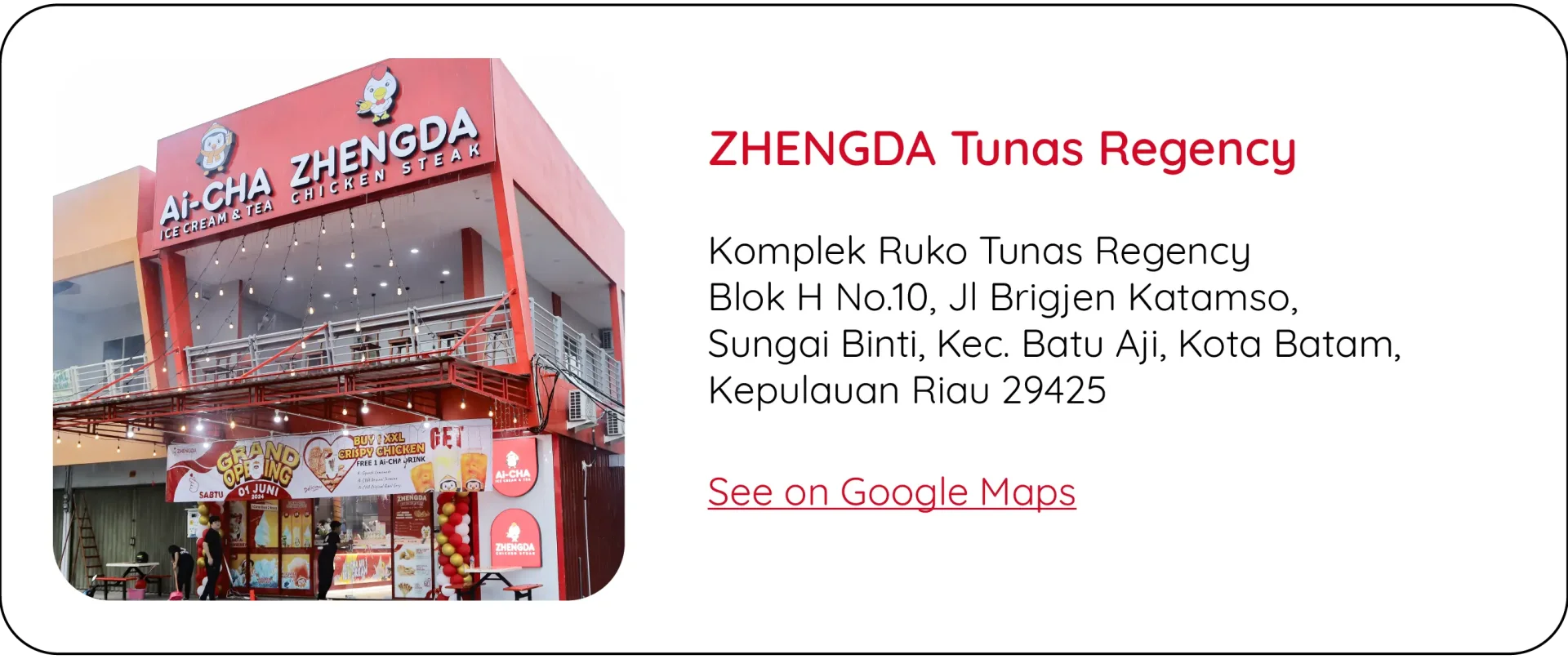 alamat ZHENGDA Tunas Regency