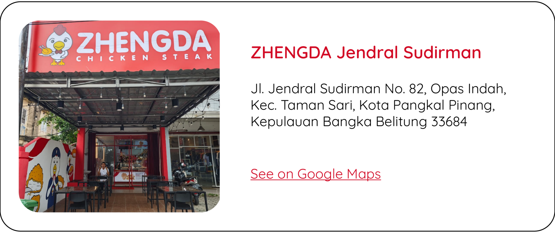 Alamat ZHENGDA Jendral Sudirman